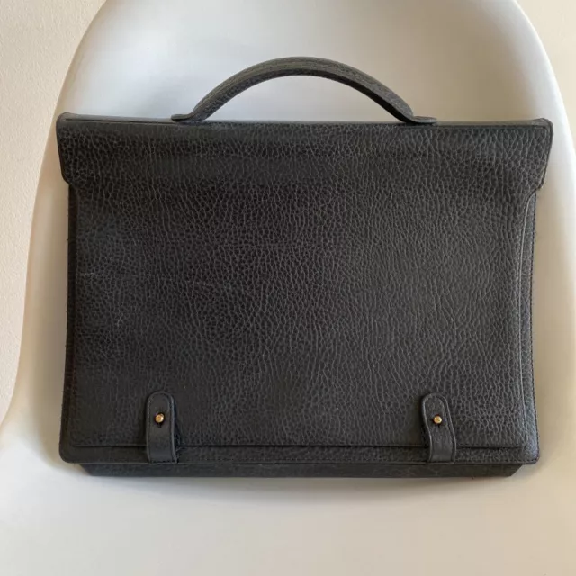 Vintage Prat Paris Business Art Portfolio Carrying Case Black Leather France
