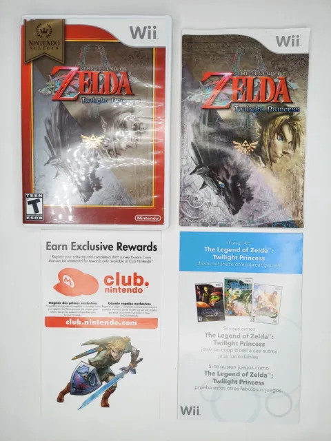 *No Game* The Legend Of Zelda Twilight Princess Nintendo Wii Case & Manual Only