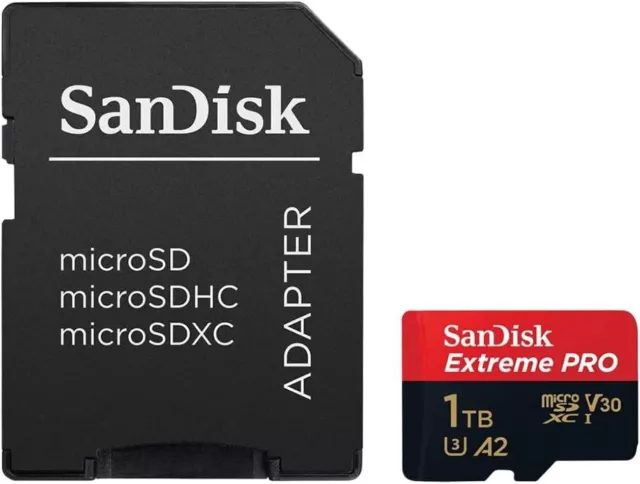 Sandisk Extreme Pro 1 TB Microsdxc Uhs-I Class 10 Speicherkarte und Adapter