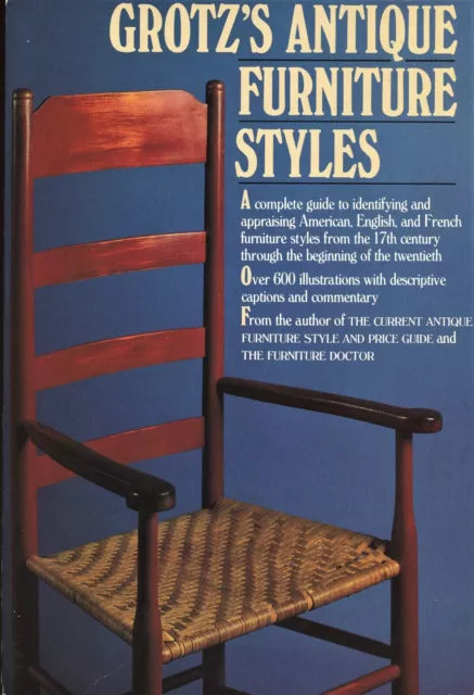 Antique Furniture Periods Styles Types American English French / Scholarly Book
