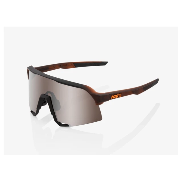 100% Occhiali S3 Matte Translucent Brown Fade HiPER Silver Mirror