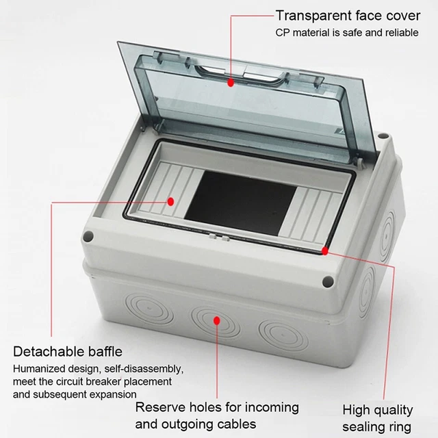 Boîte à fusibles en saillie IP40 Boîtier de distribution 3 rangées