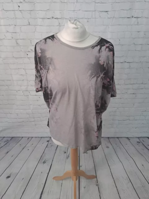 Firetrap Grey Mix Button Up Back Oversized Top Womens Size 8 (FQ12)