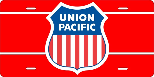 Union Pacific Railroad  Car Truck License plate Train Art Logo Locomotives