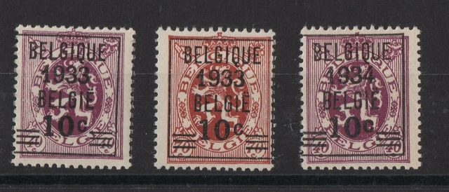 BELGIQUE: SERIE DE 3 TIMBRES NEUF** N°375/376 Cote: 255,00 €