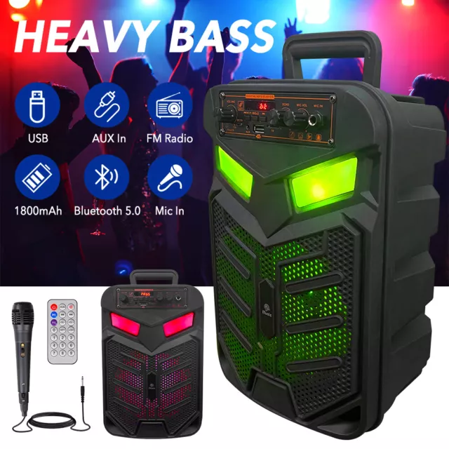 Tragbarer TWS Bluetooth Lautsprecher Party Soundbar Karaoke Maschine Mikrofon