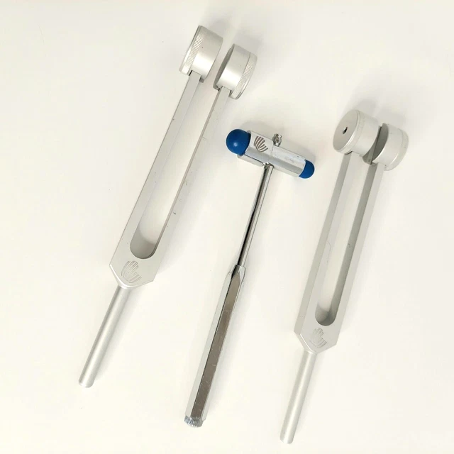 Set of 3 pcs (1) Reflex Percussion Hammer and (2) Tuning Forks C 128