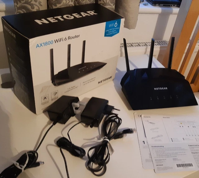 NETGEAR Wi-Fi 6 Gaming Router RAX10 Dual Band 1800 Mbps Next-Gen 8K Streaming