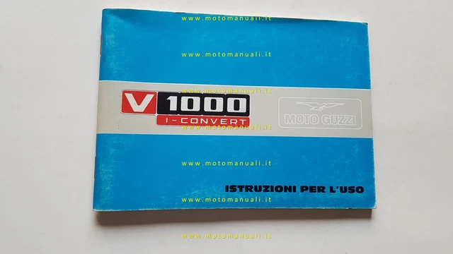 Moto Guzzi V1000 Idroconvert 1981 manuale uso manutenzione libretto originale