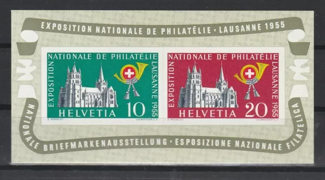 Schweiz Block 15 postfrisch ** MNH Lausanne 1955 Michel 100 Euro #1072721