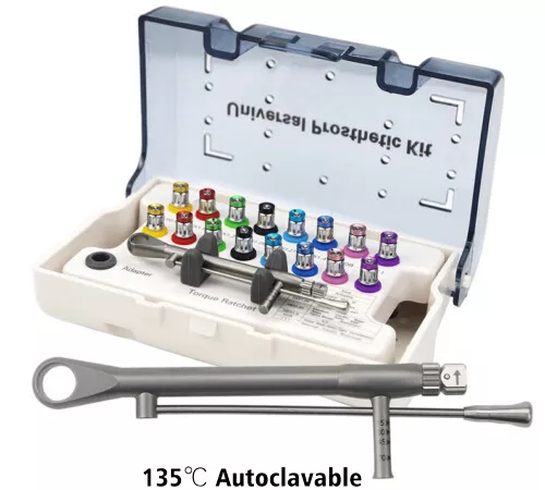 Dental Universal Implant Prosthetic Kit Torque Wrench Screw Drivers Remover +Box
