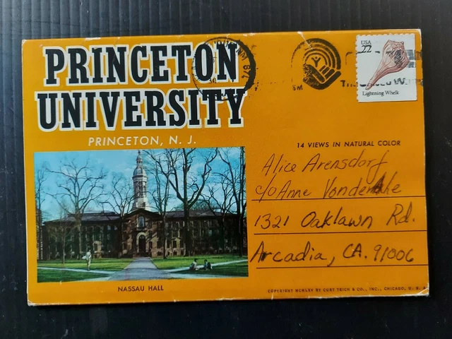 Vintage Princeton University 1965 Fold-Out Postcard 14 Views