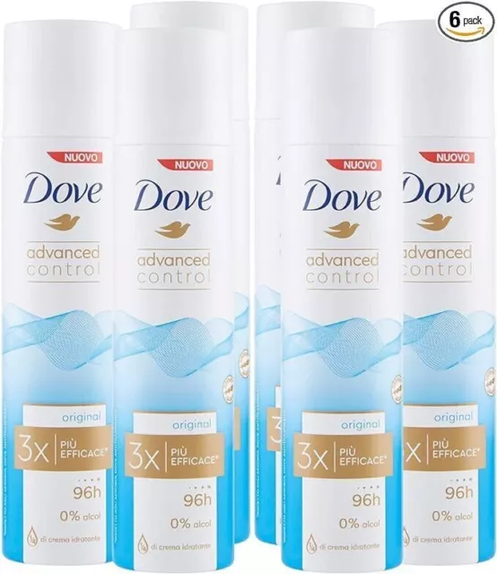 Dove Advanced Control Original per Donna - Deodorante Spray - 6x100ml