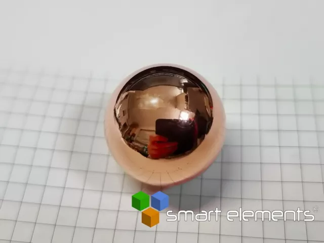 Solid Copper Metal Sphere 30mm - 99.99% purity - 122.5 grams