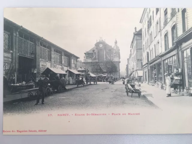 CPA NANCY Church of San Sebastian Market Square