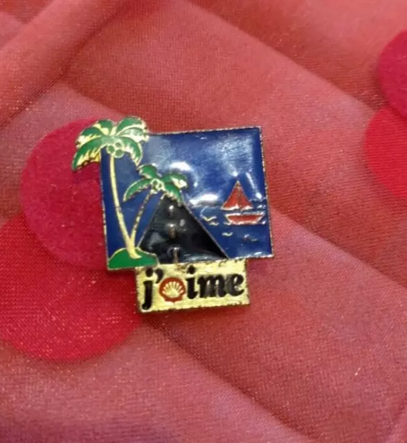 Pins Pin's Lapel Badge Vintage Collection Logo J'aime La Plage