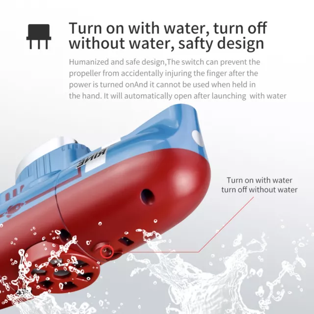 RC Mini Submarine 6 Channels Remote Control Under Water Ship RC Submarine(#1)