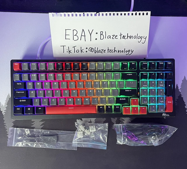 RK ROYAL KLUDGE RK98 Wireless Mechanical Keyboard,100 Keys Triple Mode ...