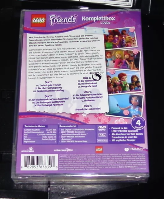 Lego Friends Komplettbox 5 Dvd Set Schneller Versand Neu & Ovp 2