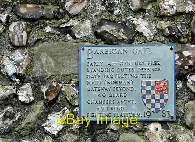 Photo 6x4 The Barbican Gate, Lewes, East Sussex This plaque is on the lef c2009