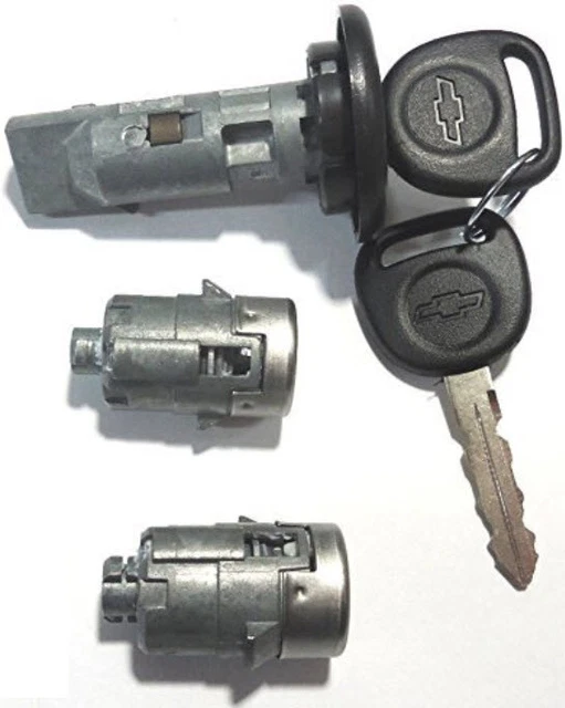 New Chevrolet GM OEM Ignition/Doors Lock Key Cylinder Set With Keys To Match