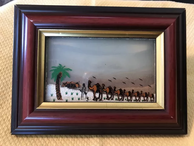 "Memories Unperished" Camel Desert Framed Picture 7 Colors moving Sands