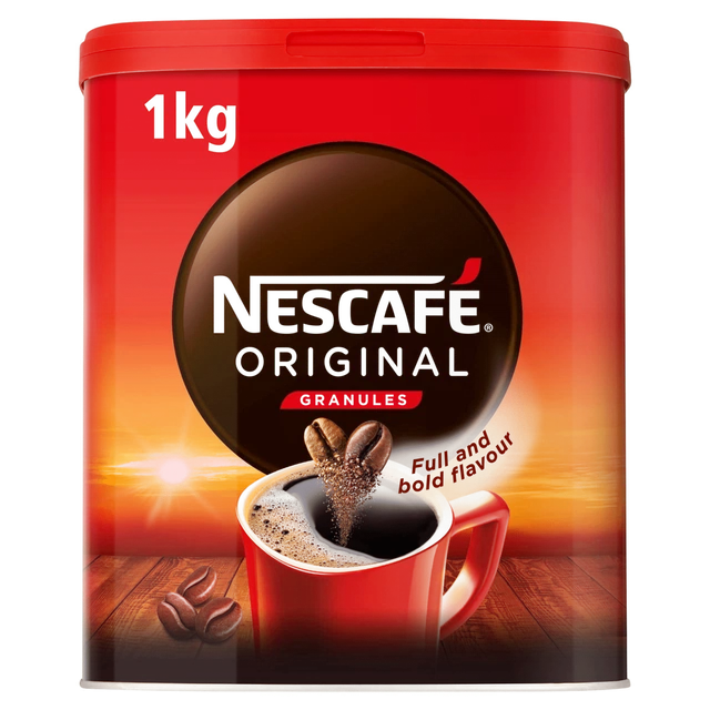 NESCAFE ORIGINAL INSTANT Coffee Granules 1Kg Tin Double Filter Bulk