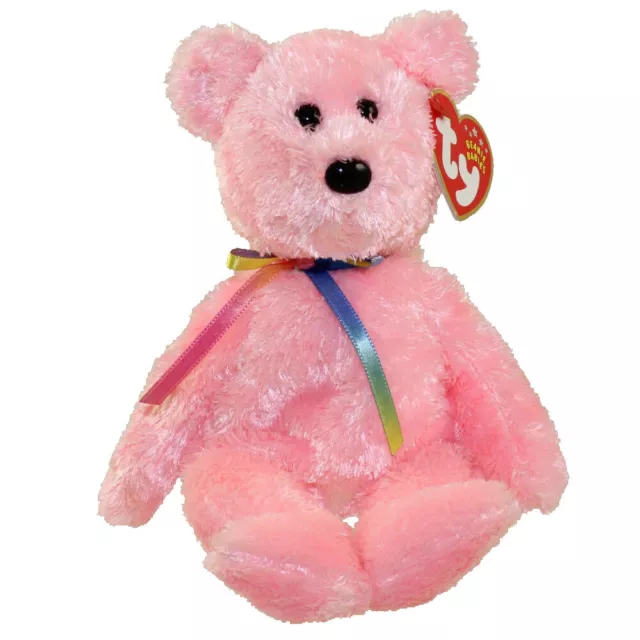 TY Beanie Baby - SHERBET the Bear (Pink Version) (8.5 inch) - MWMTs Stuffed Toy