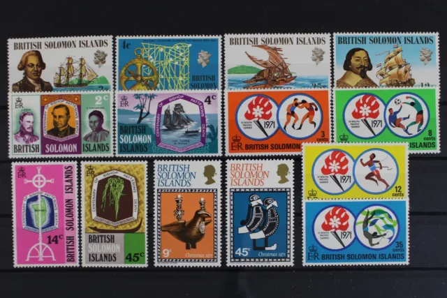 Salomoninseln, MiNr. 201-214, Jahrgang 1971, postfrisch / MNH - 633573