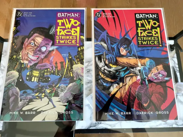 Batman: Two-Face Strikes Twice Lot of 2 #1 & 2 DC 1993 Flip Book Complete Comics