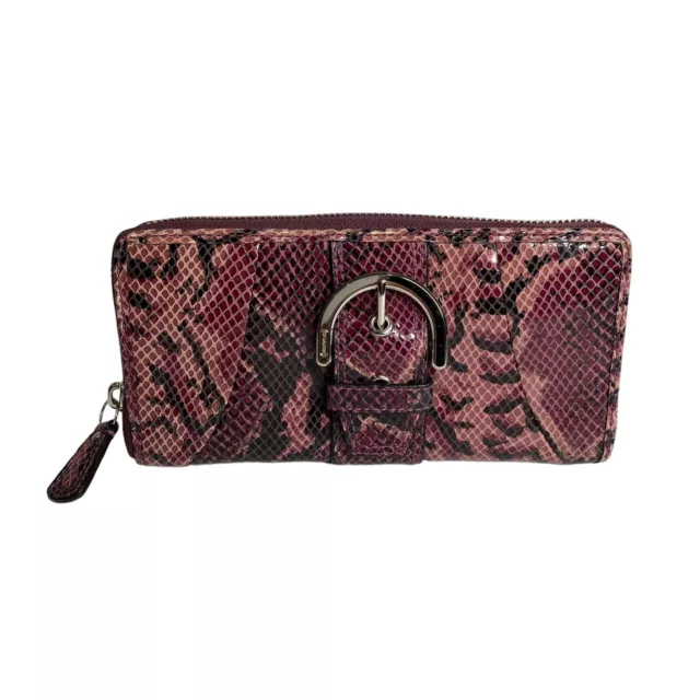 Coach Soho Embossed Exotic Madison Zip Around Wallet