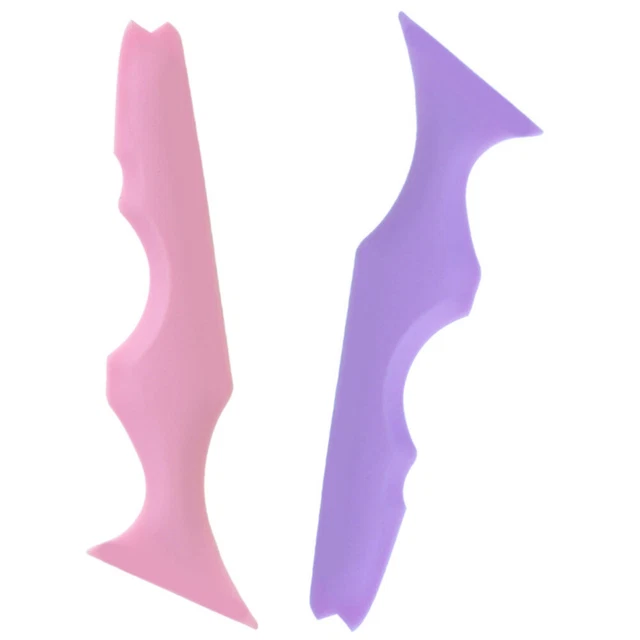 2 piezas delineador de ojos plantilla lápiz labial herramienta de maquillaje rímel aplicador maquillaje de silicona Ai