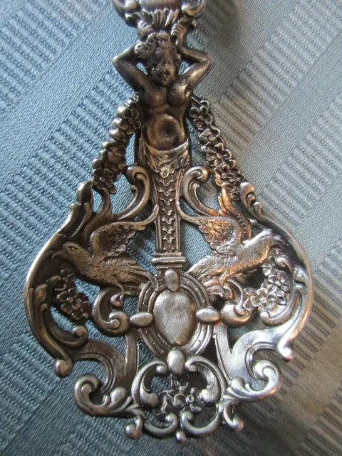 GORHAM Bon Bon Spoon Cupid BIRD Pear No. 591 1890 STERLING SILVER .925 CAST NM