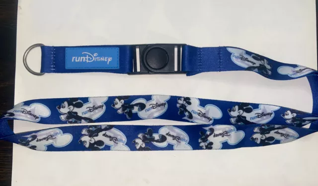 Disney/Disneyland Cast Member Disney Run/Marathon Mickey Mouse Lanyard 25" Htf