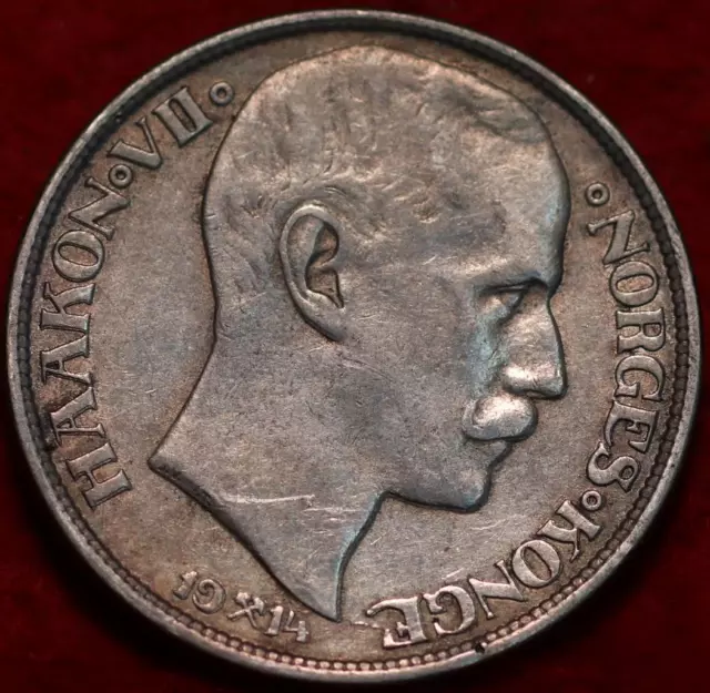 1914 Norway 1 Krone Foreign Coin