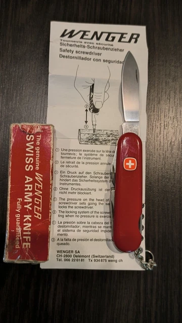 Ouvre-boîtier De Montre Couteau De Poche Wenger Heuer - Rouge Alox, Très Rare, D'occasion