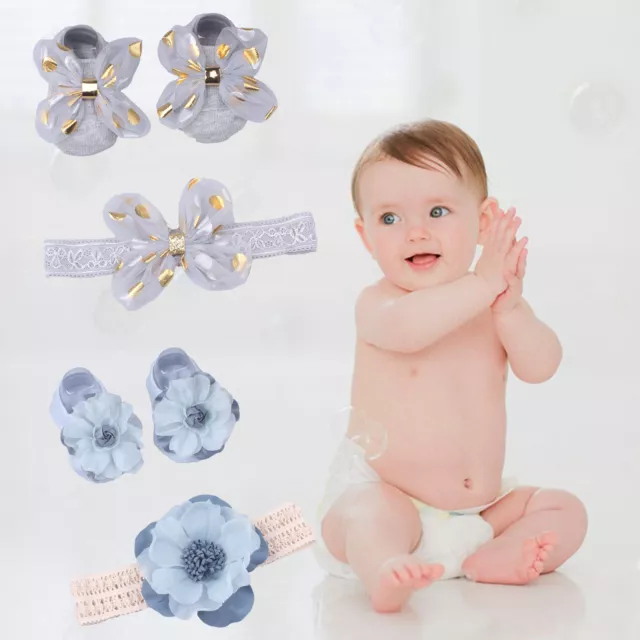 Baby Socks Set Adorable Comfortable Lace Flower Bows Newborn Girl Socks