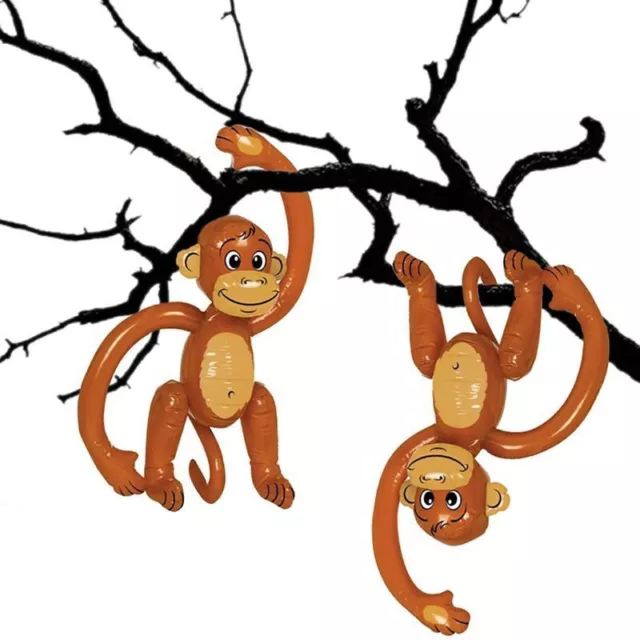 4 x 58cm Inflatable Cheeky Monkey Chimp Jungle Animal Blow Up Kids Novelty Toy