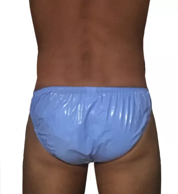 Soft PVC Slip 20056L aspecto lacado pantalones calzoncillos ropa interior pantalones de goma para hombre 2