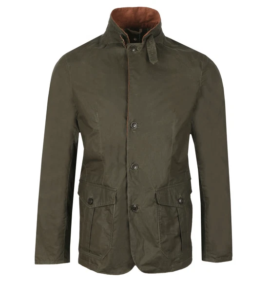 BARBOUR LIGHTWEIGHT SANDER Wax Cotton Jacket Olive Xl Rrp 229 EUR