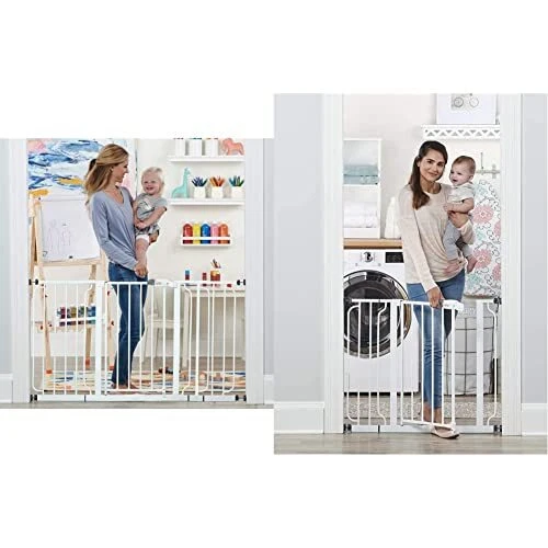 Regalo Extra WideSpan Walk Through Safety Gate White & Regalo Easy Step Walk Thr