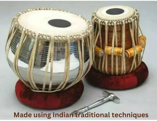 Indian Traditional Tabla Set Iron Bayan for Professional with all Accessories