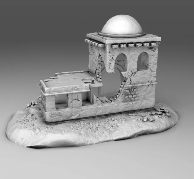 Wargaming Terrain 28 mm Bolzenaktion/Befehlskette arabisches Gebäude 01