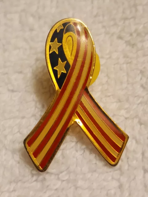 USA Ribbon Flag Medal Hat/Lapel Pins