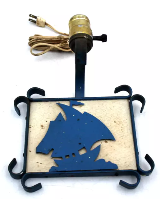 MCM Vintage Adirondack Style Sailing Lake Boat House Wired Light Bulb Fixture