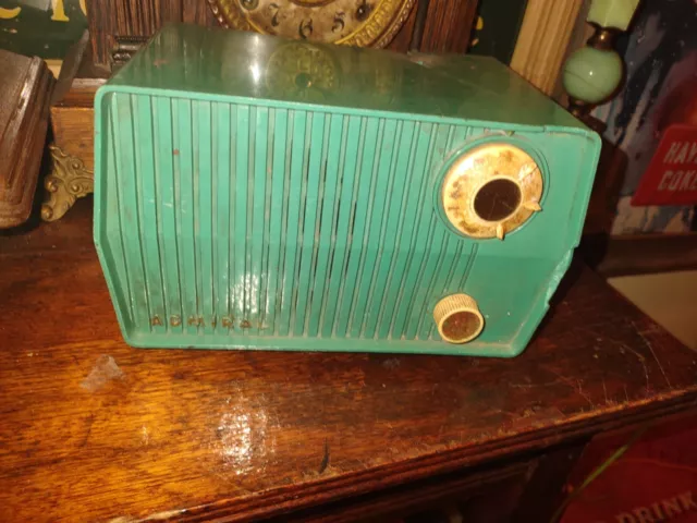 VINTAGE MCM 1958 Turquoise Admiral Tube Radio $40.00 - PicClick