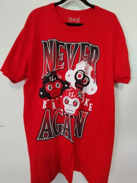 NEVER BROKE AGAIN Monkey Collage T-Shirt Mens Size Small $12.99 - PicClick
