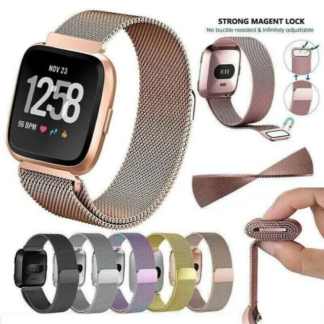 for Fitbit Versa 2 / Versa Milanese Stainless Metal Strap Replacement Watch Band