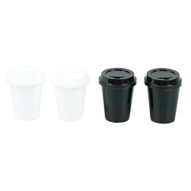 2Pcs 1:12 Dollhouse miniature coffee empty cup model simulation drink cup t-qj