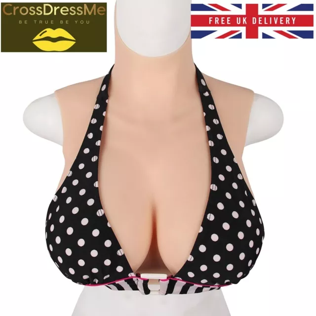 Crossdresser Fullbody Suit Fake Breast Liquid Silicone Tight Zentai  Insertable